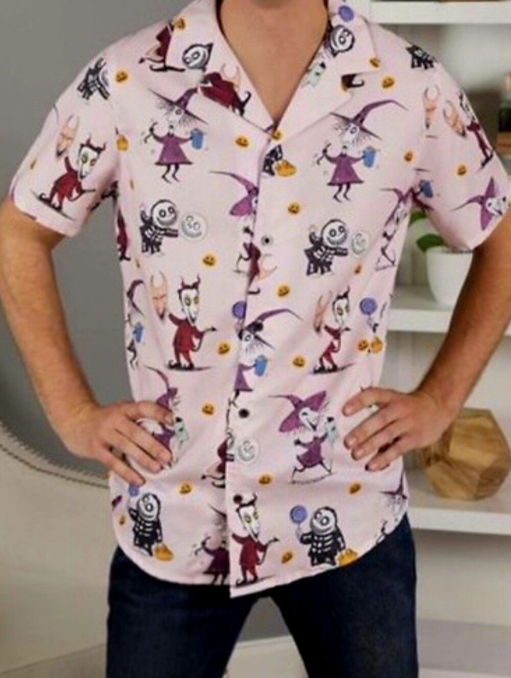 Cakeworthy Disney The Nightmare Before Christmas Camp Shirt 2XL